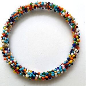 Beaded Bangle Bracelet 🩷 Stunning Style, Design and Colors! New Never Worn.
